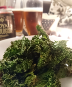 Kale chips and beer