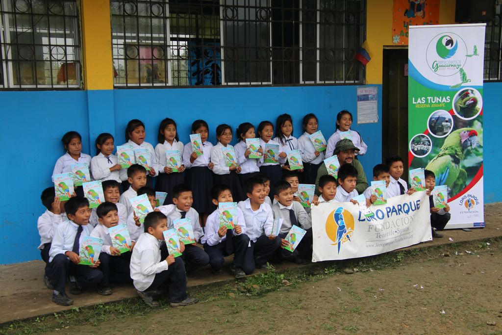 Glade skoleelever, der har hørt Guacamoyoen.