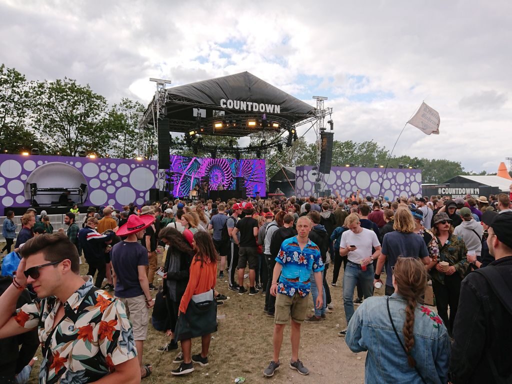 Countdown. En af scenerne i Warm up-dagene. Roskilde Festival 2019.