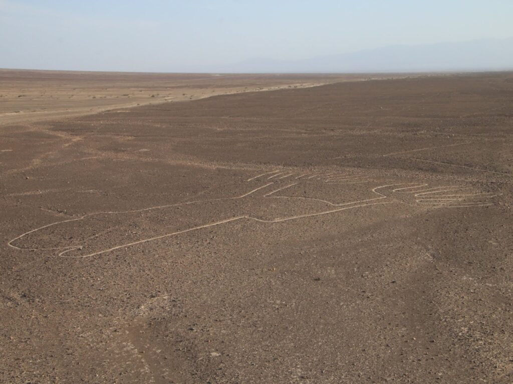 One of the famous Nasca lines -"hands". Nasca Desert, Peru.