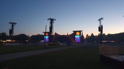 Orange by night. Roskilde Festival 2022.